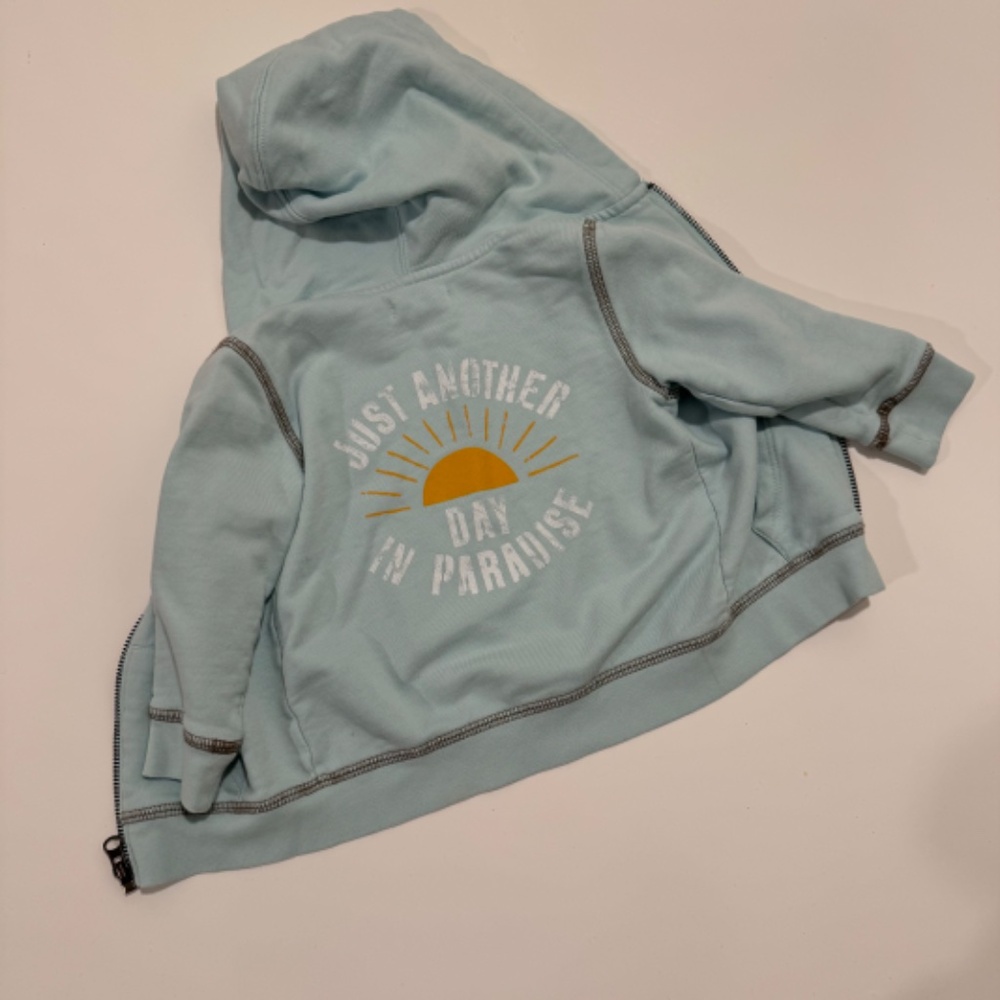 Peek Baby Paradise Hoodie mint blue, 18-24m, used